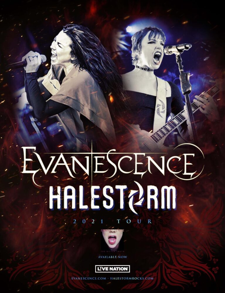 EVANESCENCE Announce Fall 2021 U.S. Arena Tour With HALESTORM