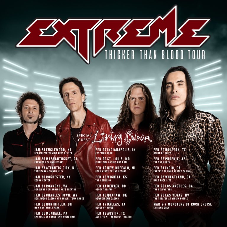 EXTREME Announce 2024 US Tour With LIVING COLOUR