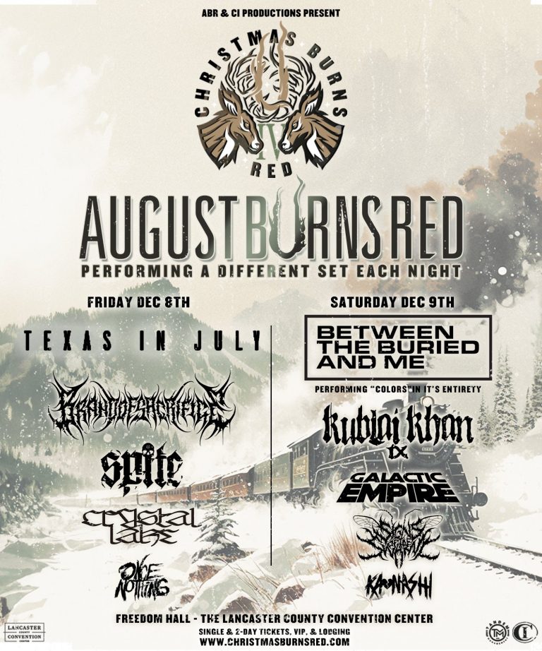 August Burns Red announce full lineup for Christmas Burns Red 2023