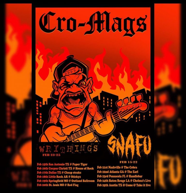 Cro-Mags announce Southeast tour with support from Snafu and Writhings