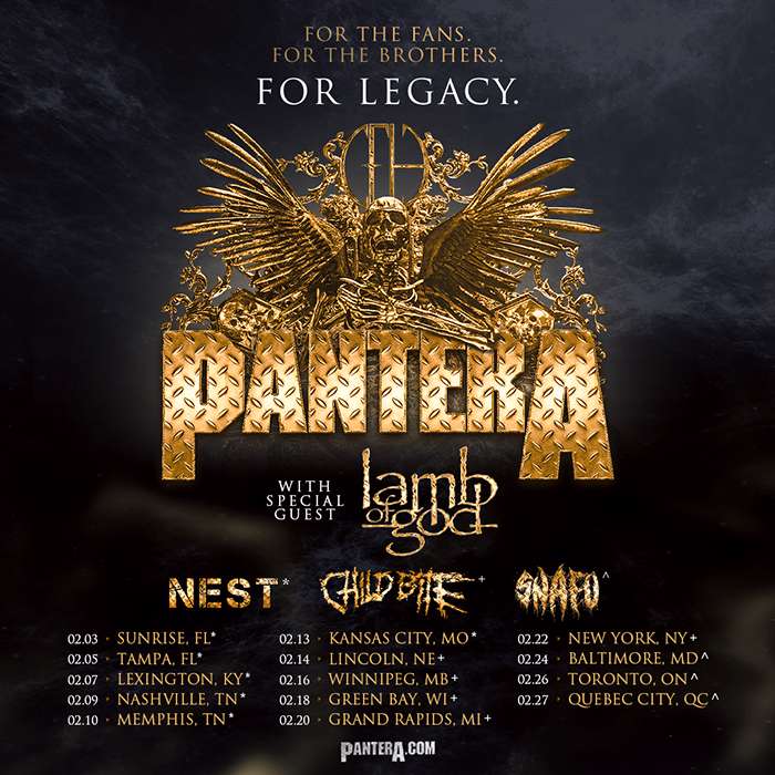 Pantera & Lamb Of God support for North American tour announced
