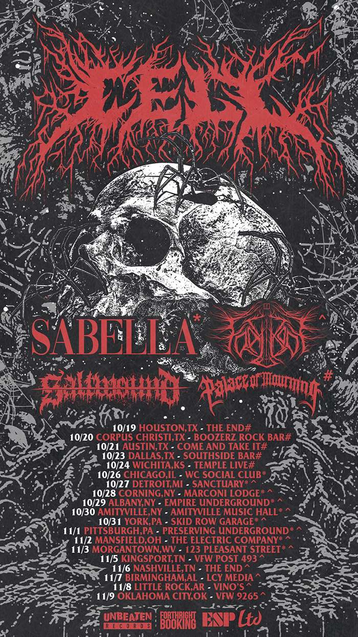 Cell announce North American run ft Sabella, Frail Body, Saltwound, and Palace Of Mourning