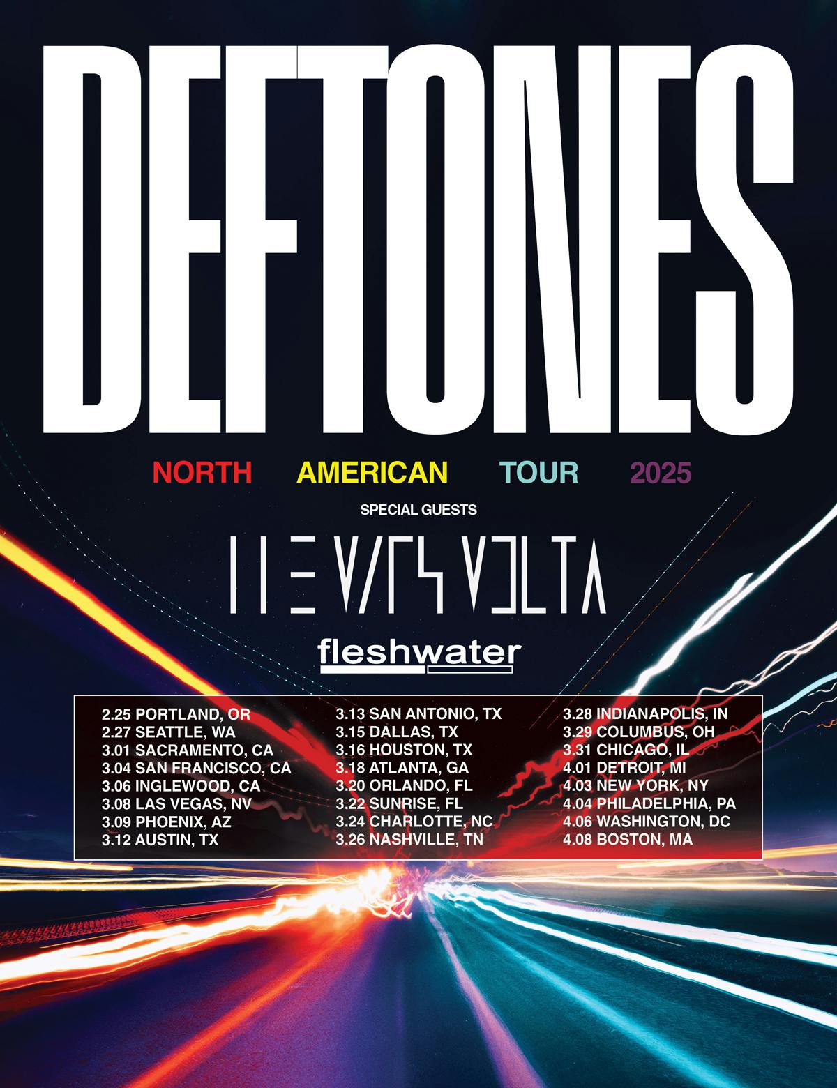 DEFTONES, THE MARS VOLTA & FLESHWATER Add Two Dates To Their North