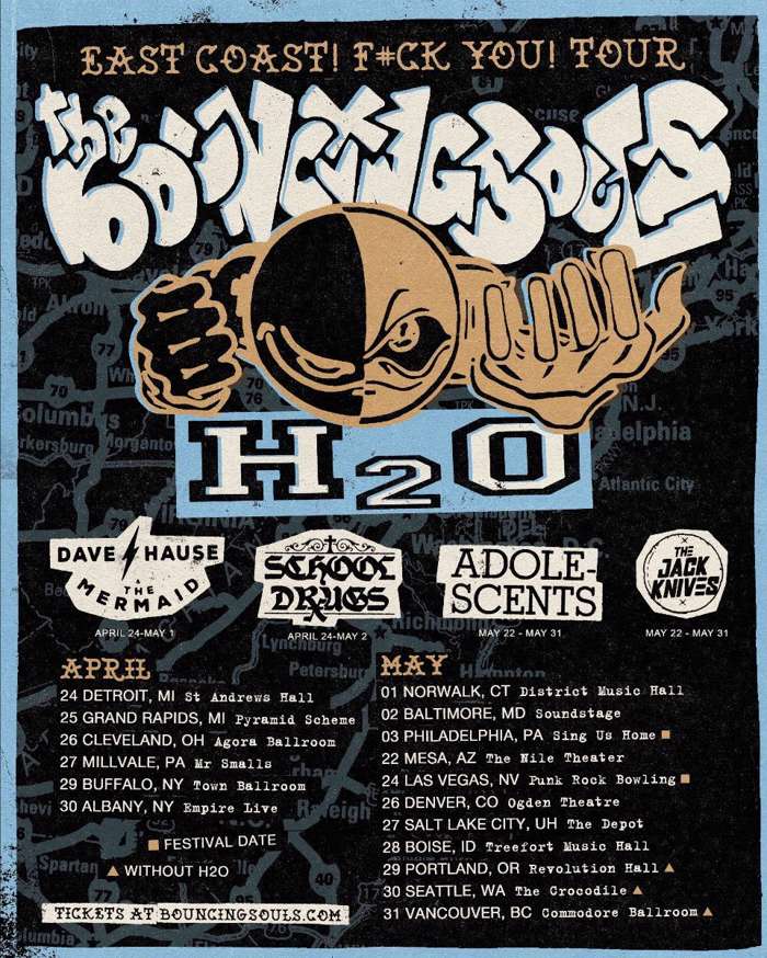 H2O, Adolescents and more to join The Bouncing Souls on North American tour