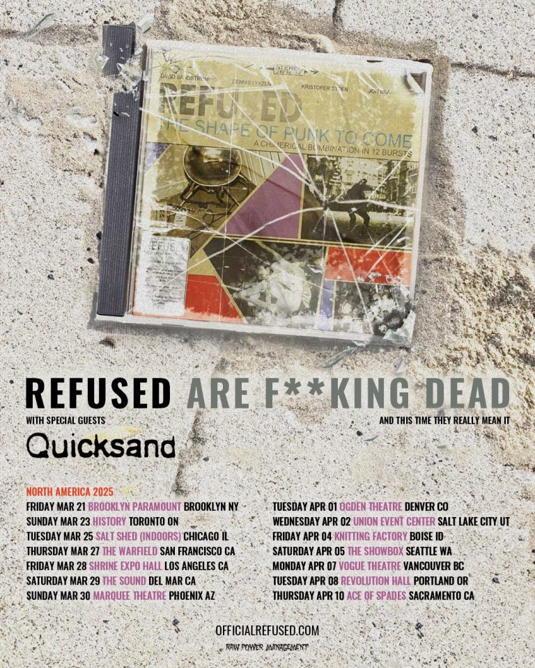 REFUSED Announces Openers For North American Farewell Tour, Adds A D.C. Date