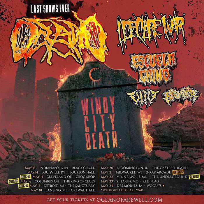 Oceano “last shows ever” still on, now with Escuela Grind supporting