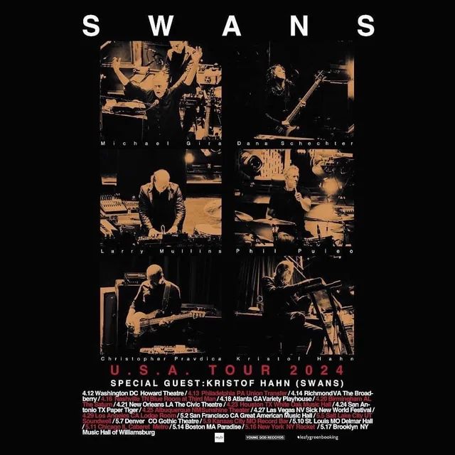 SWANS Announce Summer/Fall 2025 North American Tour