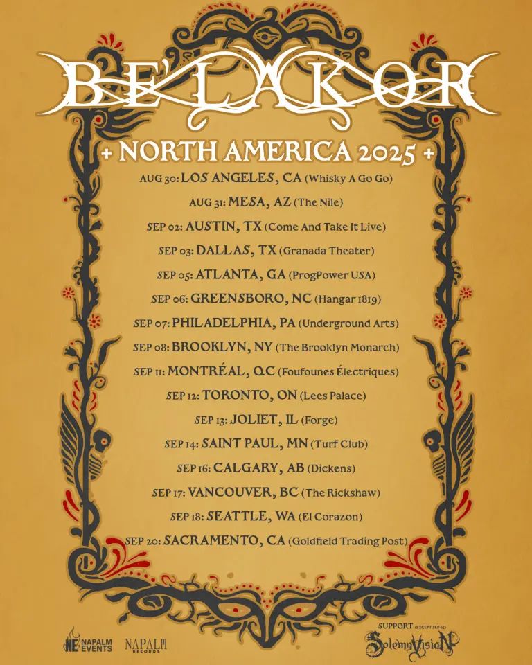 Australia’s BE’LAKOR Announce First Ever North American Tour