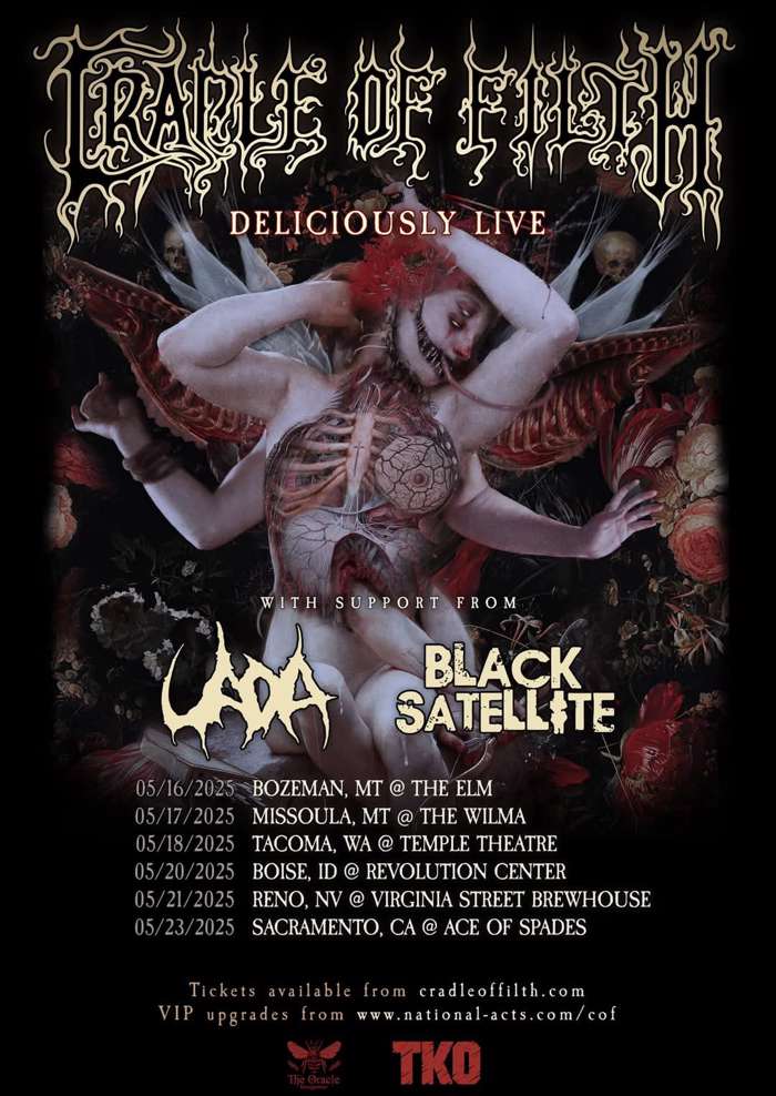 Cradle Of Filth announce U.S. shows with UADA and Black Satellite