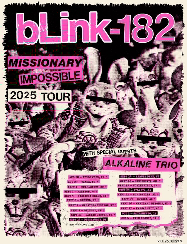 BLINK-182 Announces 2025 ‘Missionary Impossible’ U.S. Tour