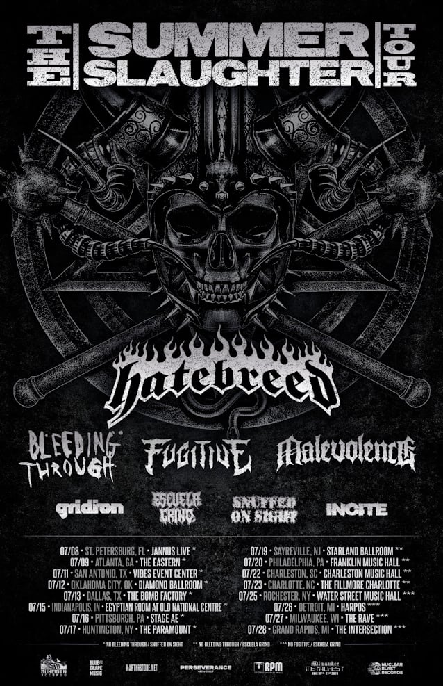HATEBREED To Headline ‘Summer Slaughter’ 2025 Tour