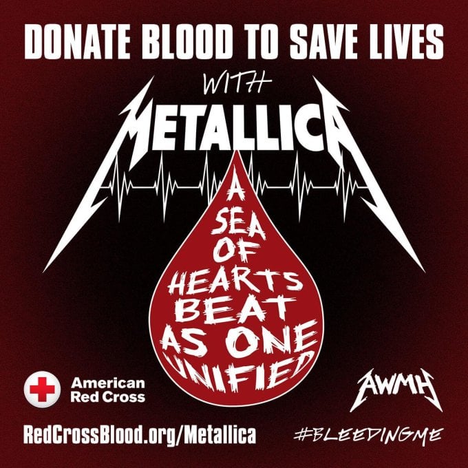 Metallica Teams Up With Red Cross to Run Blood Drives During Upcoming Tour Dates