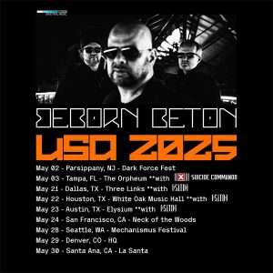 Beborn Beton announces U.S. tour dates in May with Suicide Commando and [:SITD:]