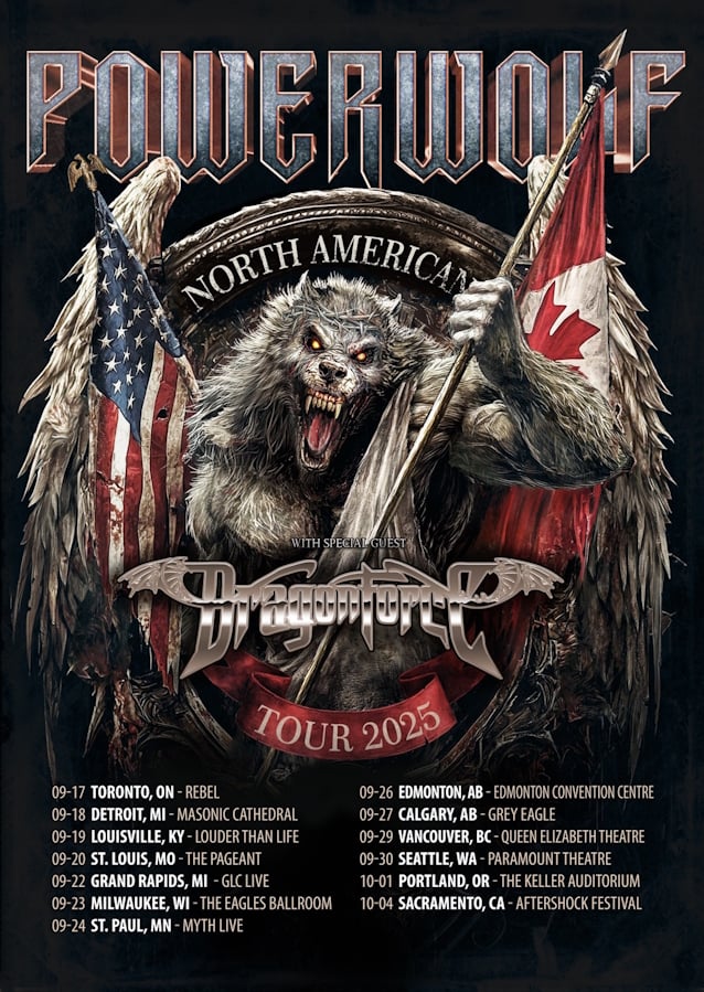 POWERWOLF Announces Fall 2025 North American Tour Dates With DRAGONFORCE