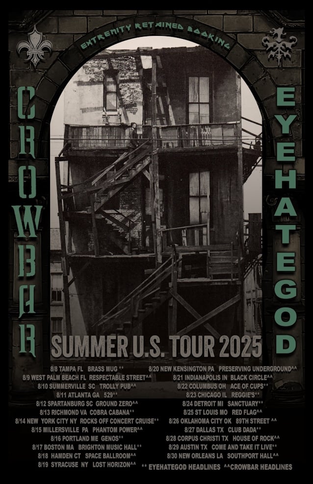 CROWBAR And EYEHATEGOD To Join Forces For August 2025 U.S. Tour