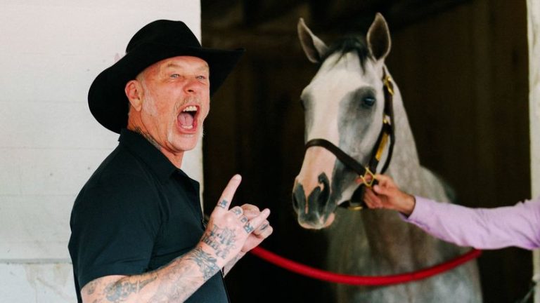 METALLICA’s James Hetfield Meets Racehorse Named After Their Hit (Sorry, Lulu)