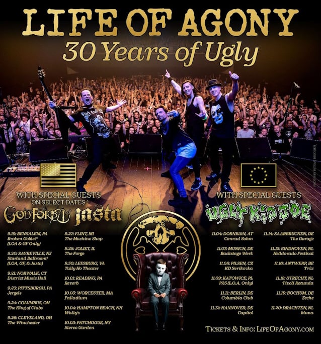 LIFE OF AGONY Announces '30 Years Of Ugly' Tour Celebrating Iconic 1995 Album