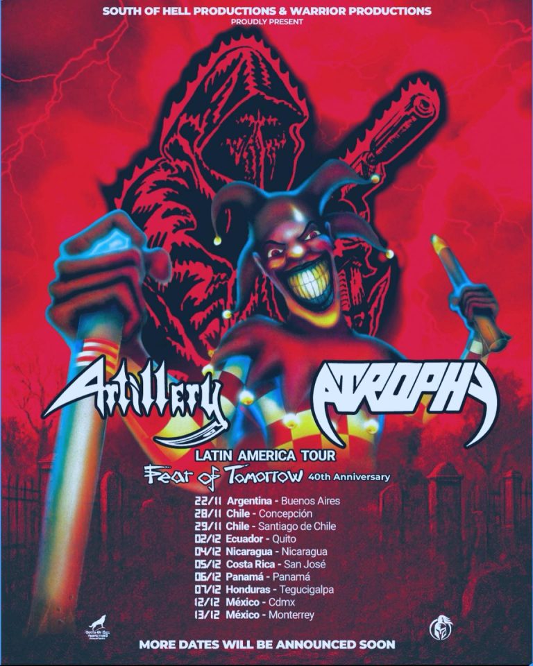 Artillery To Tour Latin America With Atrophy