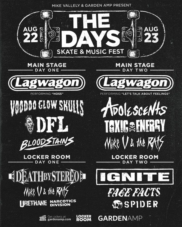The Days Music & Skate Festival 2025 lineup announced