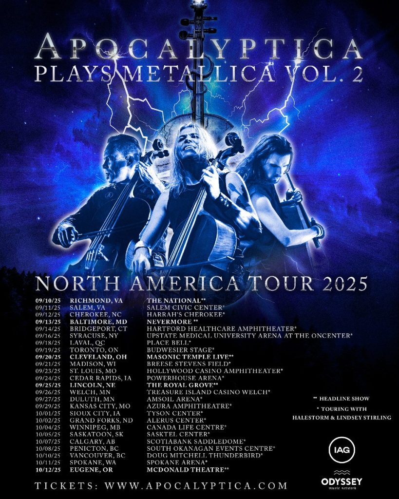 Apocalyptica - North American Touring Plan Disclosed