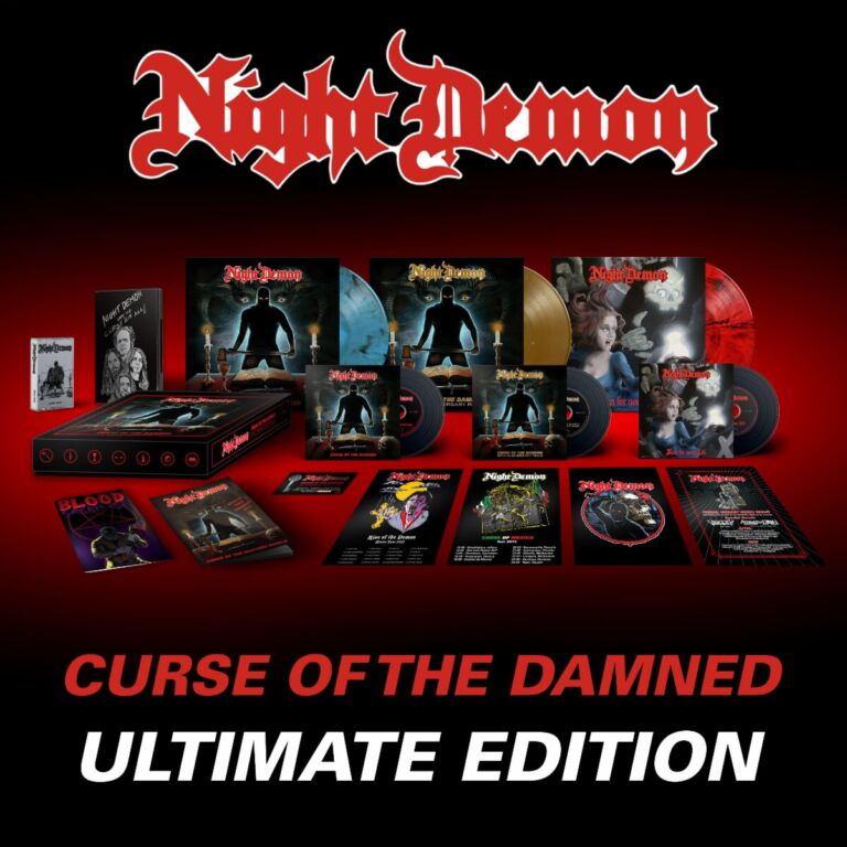 NIGHT DEMON Announces Curse Of The Damned – Ultimate Edition Box Set, Axe Wielding Eugene Action Figure, “Curse Of The Damned 10th Anniversary Tour”