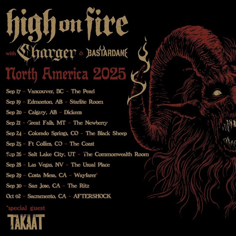 High On Fire announce fall U.S. tour with Charger and Bastardane