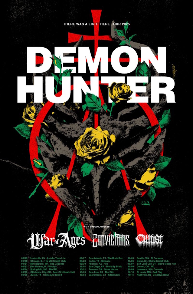 DEMON HUNTER Announces Fall 2025 U.S. Tour With WAR OF AGES, CONVICTIONS And CULTIST