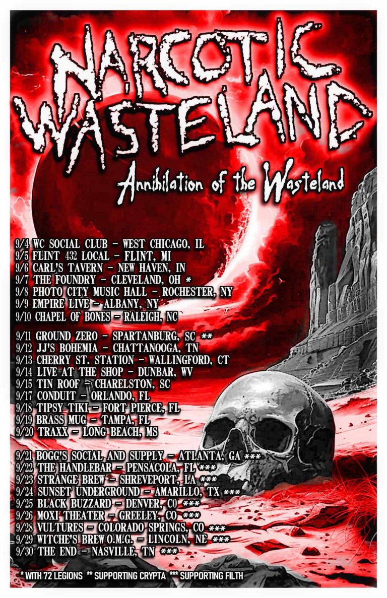NARCOTIC WASTELAND to Embark on “Annihilation of the Wasteland” Tour 2025 — With a Nod to Nile