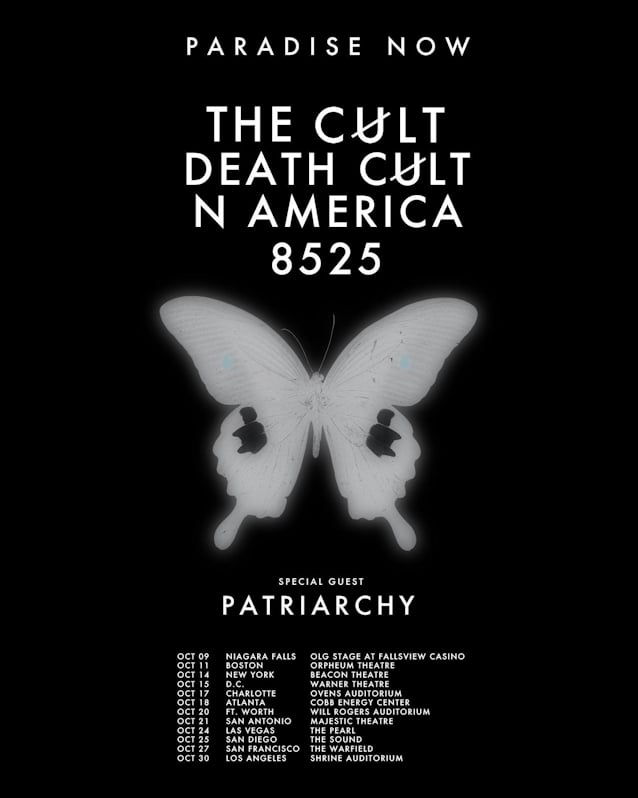 THE CULT Announces October 2025 North American Tour Dates