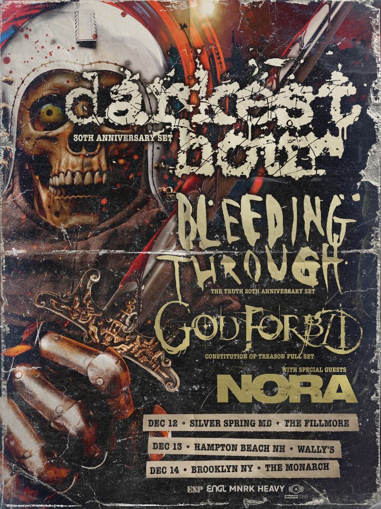 Darkest Hour announce run of 30th anniversary shows with Bleeding Through, God Forbid and Nora