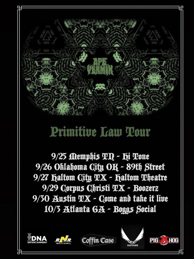 APE VERMIN announces autumn shows