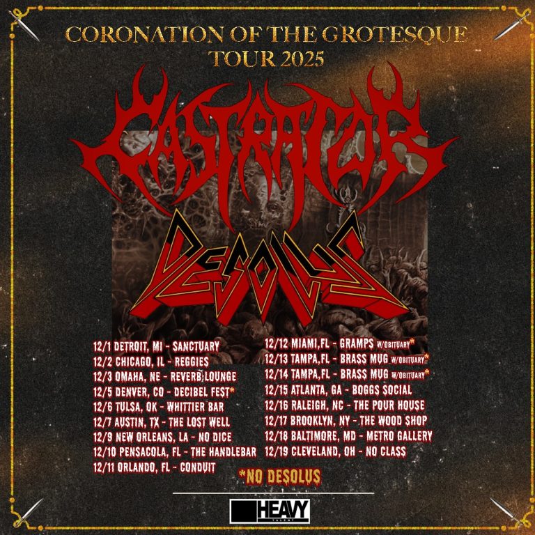 Castrator & Desolus Announce Coronation of the Grotesque Tour 2025