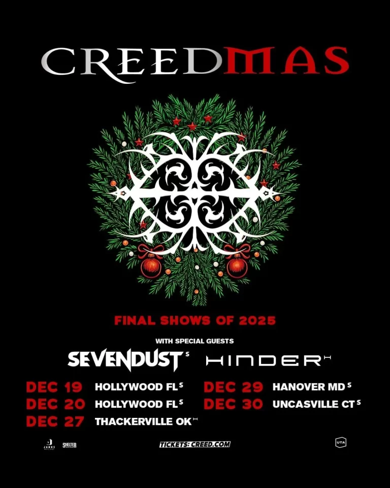 Creed Announce Run of 2025 “Creedmas” US Holiday Shows