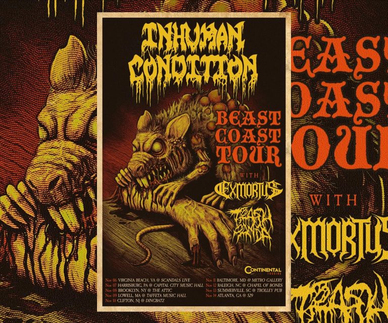 INHUMAN CONDITION Announce “Beast Coast Tour” With EXMORTUS And TRASH PANDA