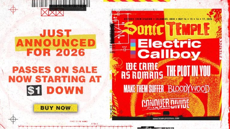 Sonic Temple 2026 Expands Lineup With ELECTRIC CALLBOY, WE CAME AS ROMANS, THE PLOT IN YOU & More