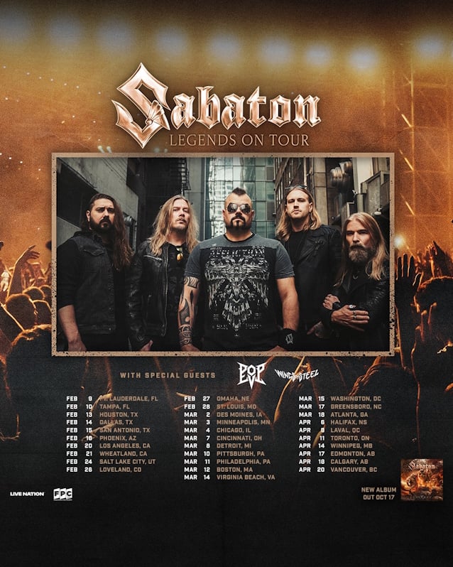 SABATON Announce Massive 2026 North American Tour