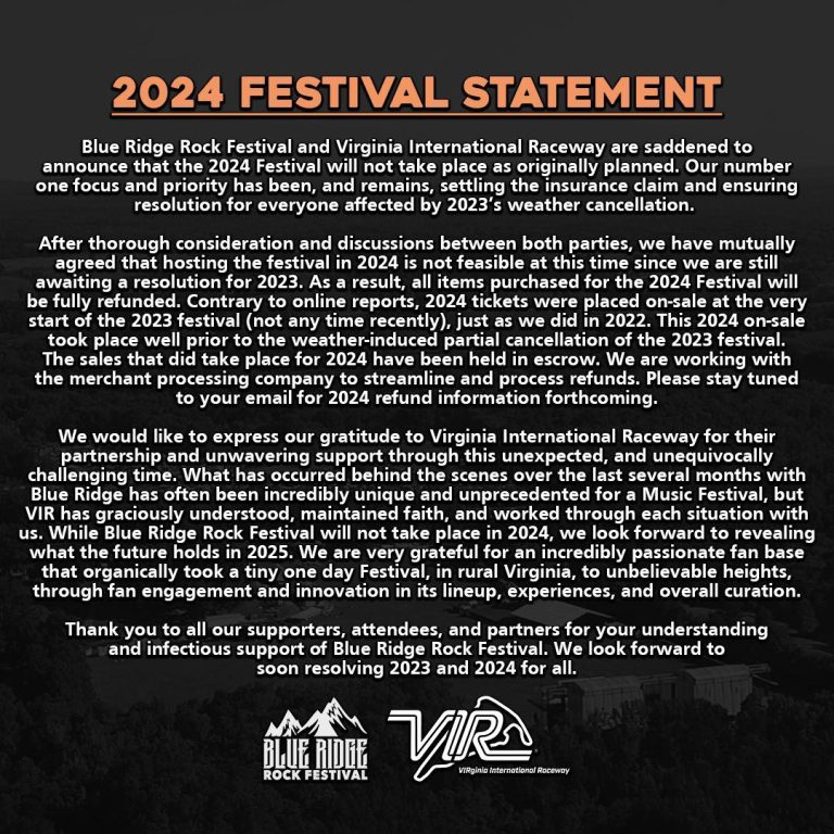 Blue Ridge Rock Festival 2023 Survivors Watch as Its Organizer Quietly Moves On, While Refunds and Accountability Remain Dead in the Water