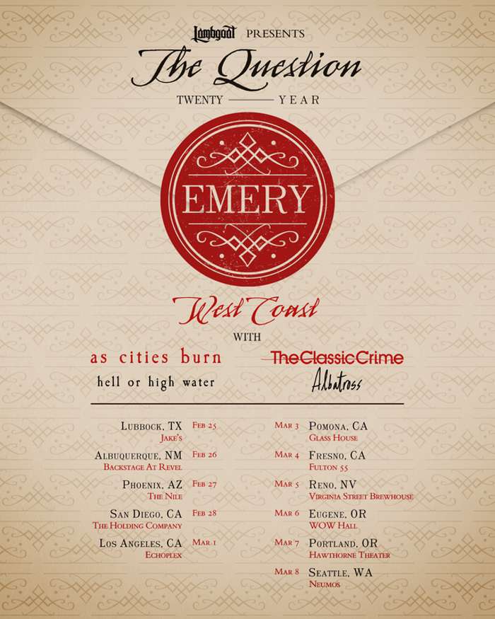 Emery just can’t stop celebrating their 20th anniversary — and honestly, who can blame them?