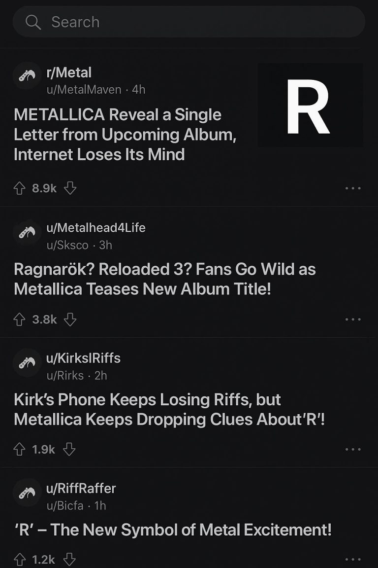 METALLICA Reveal a Single Letter from Upcoming Album, Internet Loses Its Mind