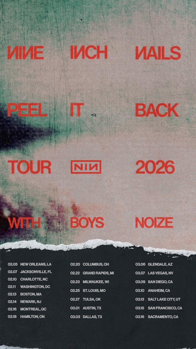 NINE INCH NAILS Announce February/March 2026 North American Tour