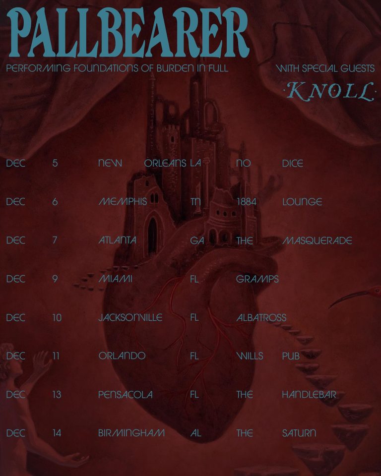 Pallbearer announce Southeast tour with Knoll — doom meets funeral grind in a December depression marathon