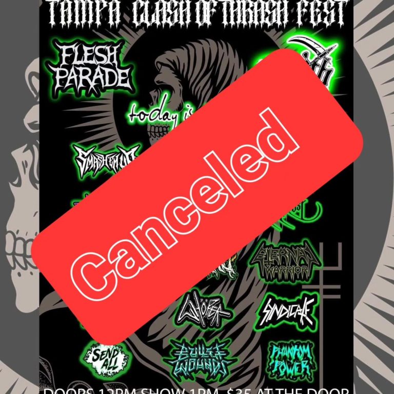 Tampa Clash of Thrash Fest 2025 Cancelled