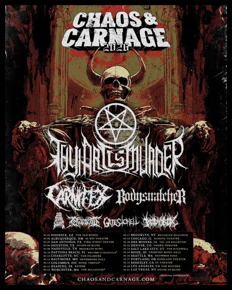 THY ART IS MURDER Announce Spring 2026 “Chaos & Carnage” U.S. Tour