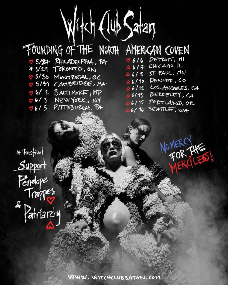 WITCH CLUB SATAN Announce First-Ever North American Tour With PENELOPE TRAPPES And PATRIARCHY
