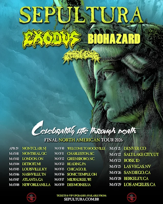 SEPULTURA Announce “Final” North American Tour With EXODUS And BIOHAZARD
