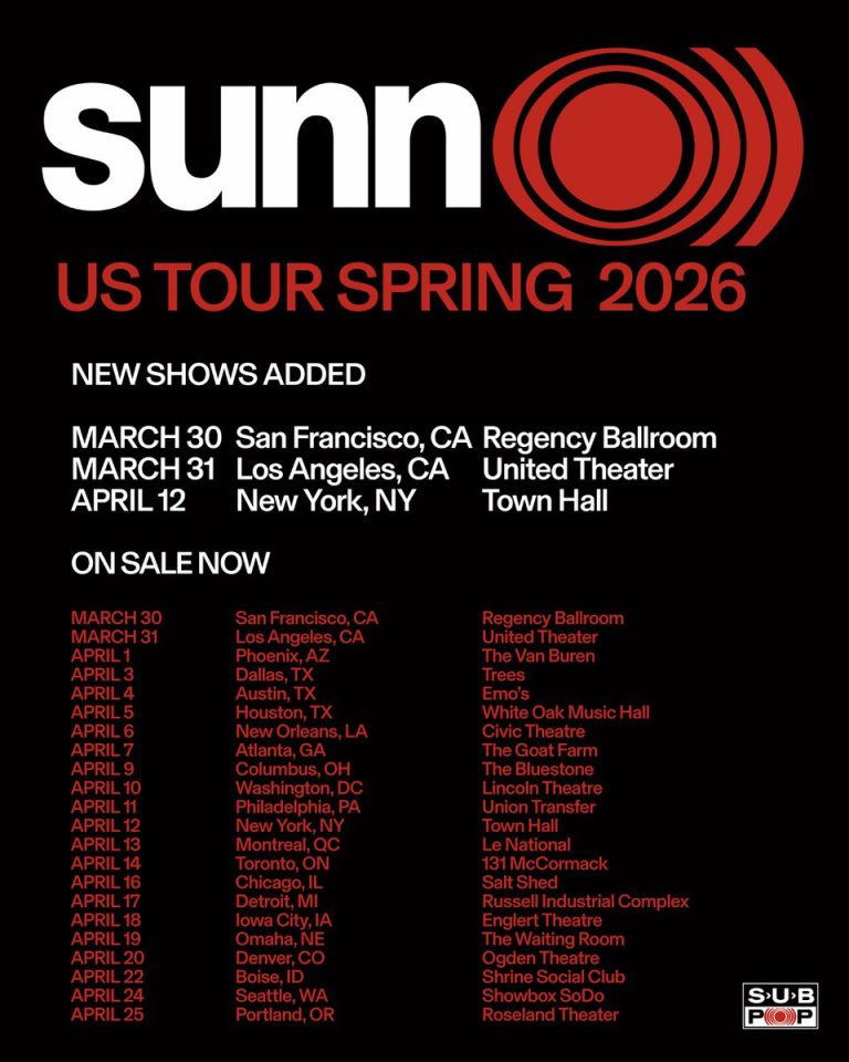 Sunn O))) Add Three More Dates to Their 2026 Tour