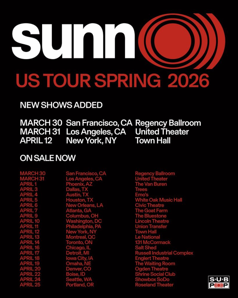 Sunn O))) Add Three More Dates to Their 2026 Tour