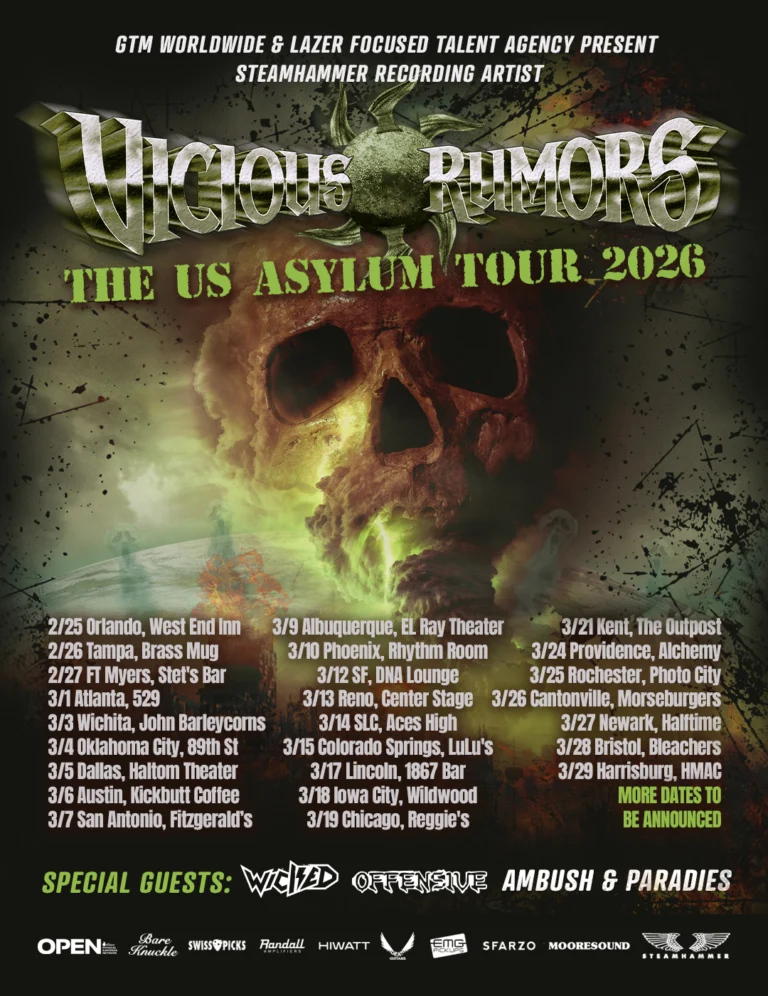 VICIOUS RUMORS Announce “The U.S. Asylum Tour 2026”