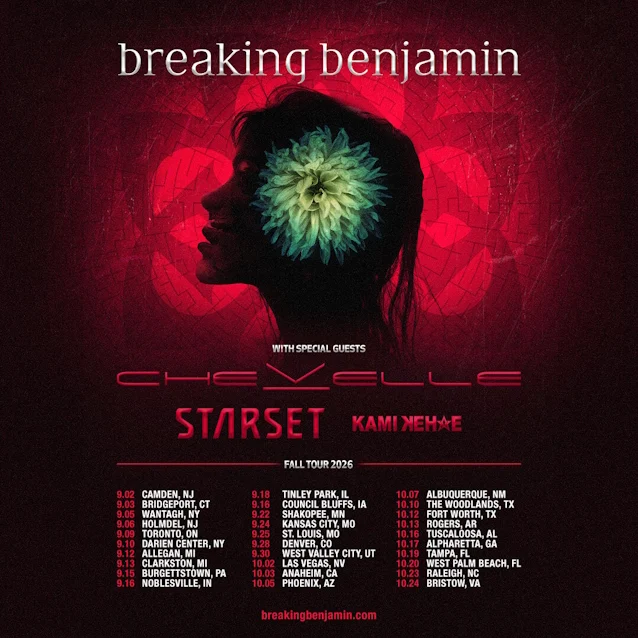 BREAKING BENJAMIN Announce Summer/Fall 2026 North American Tour With CHEVELLE And STARSET