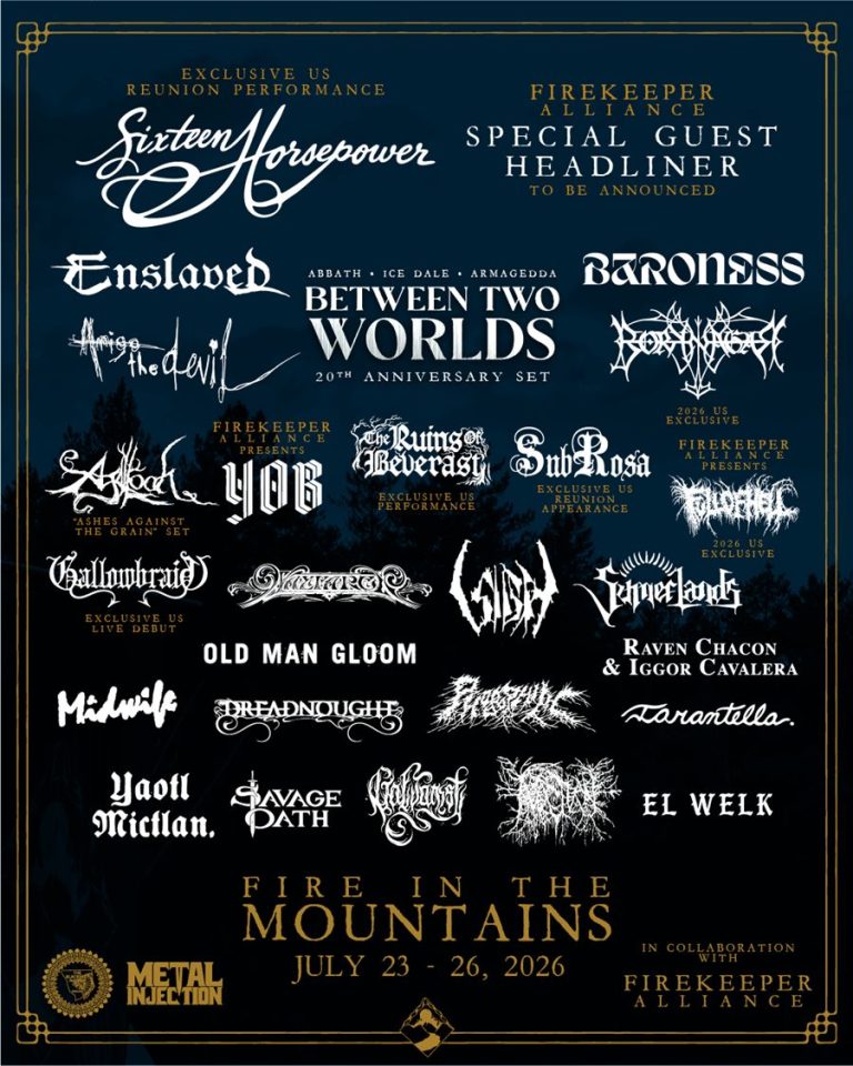 Fire In The Mountains Adds AGALLOCH, AMIGO THE DEVIL And BETWEEN TWO WORLDS To 2026 Lineup